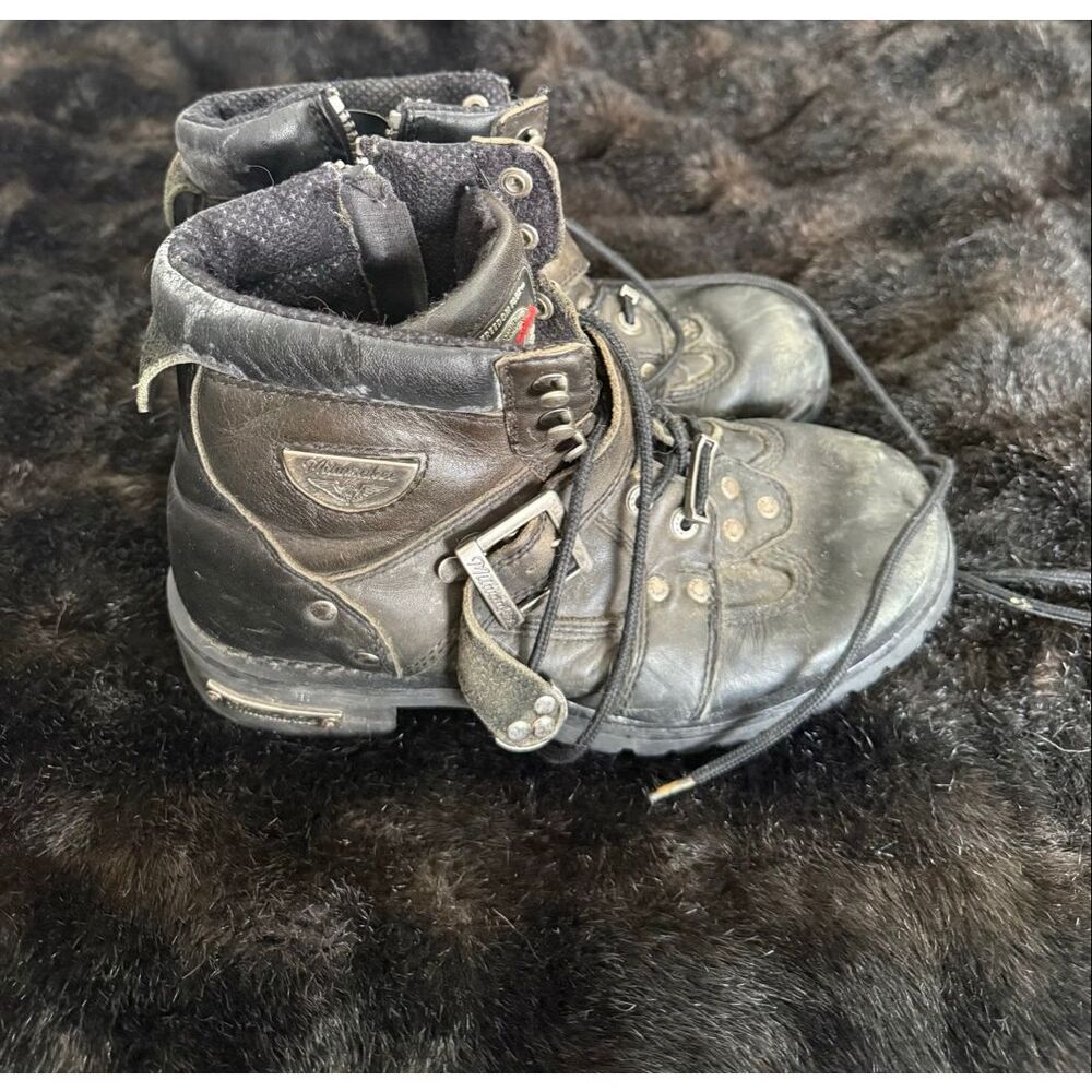 Milwaukee Mens Size 8.5 D Jackhammer Leather Motorcycle Boots Org $155